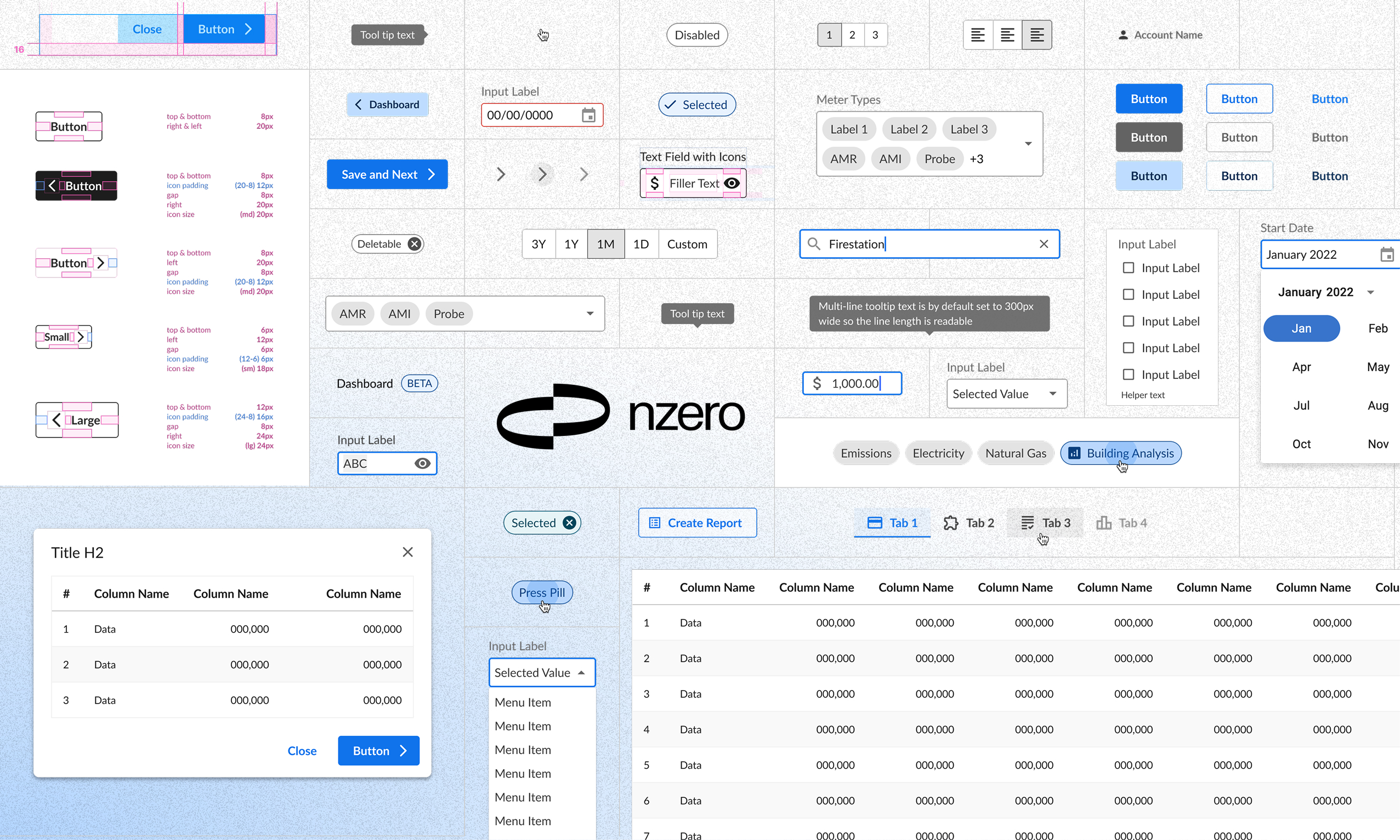 NZero Design System components